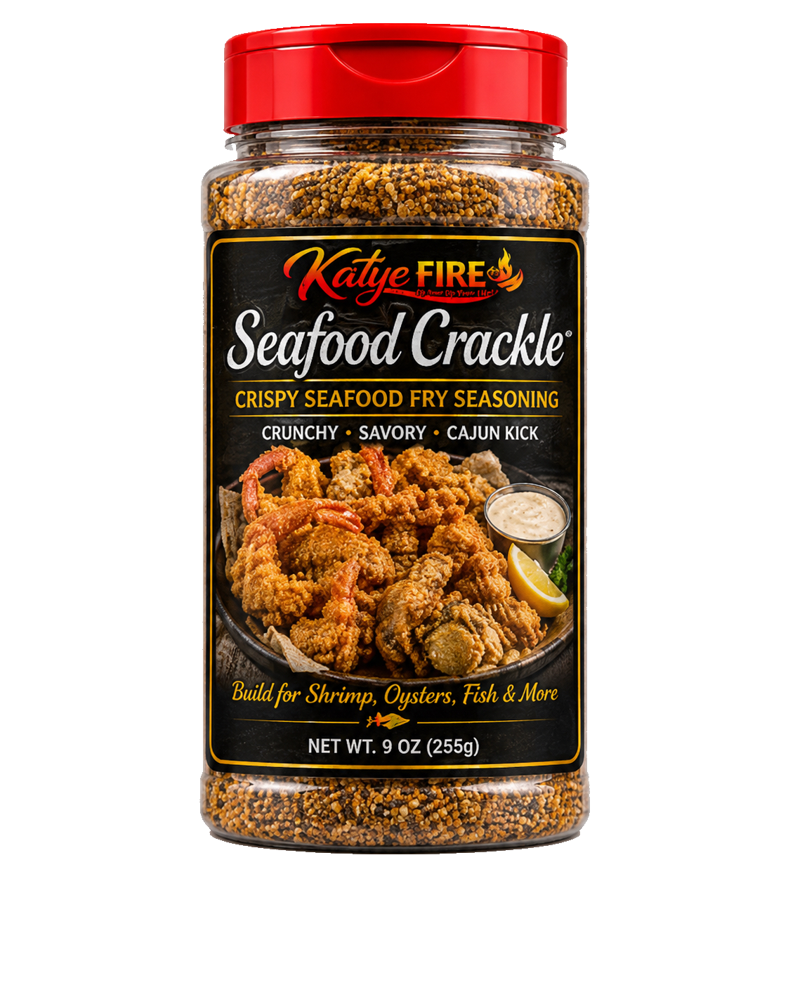 Bottle of Seafood Crackle crispy seafood fry seasoning
